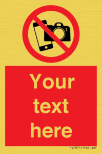 Custom No filming or photography